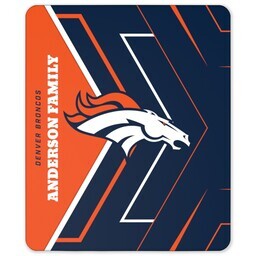 NFL 50x60 Sherpa Fleece Blanket with Denver Broncos, Glow design