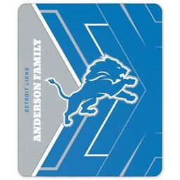 NFL 50x60 Sherpa Fleece Blanket with Detroit Lions, Glow design