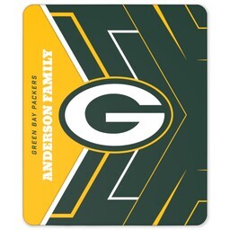 NFL 50x60 Sherpa Fleece Blanket with Green Bay Packers, Glow design