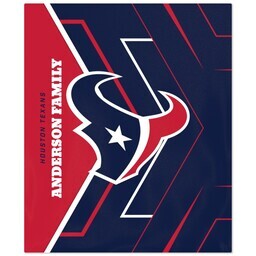 NFL 50x60 Fleece Blanket with Houston Texans, Glow design