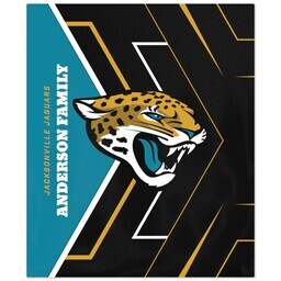 50x60 Fleece Blanket - Licensed with Glow - Jacksonville Jaguars - NFL design