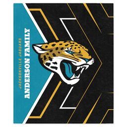 NFL 50x60 Mink Fleece Blanket with Jacksonville Jaguars, Glow design