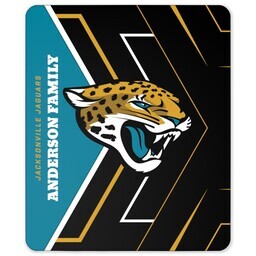 NFL 50x60 Sherpa Fleece Blanket with Jacksonville Jaguars, Glow design