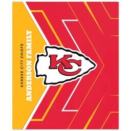 50x60 Fleece Blanket - Licensed with Glow - Kansas City Chiefs - NFL design