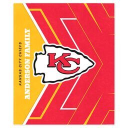 NFL 50x60 Mink Fleece Blanket with Kansas City Chiefs, Glow design