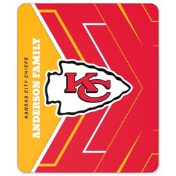 NFL 50x60 Sherpa Fleece Blanket with Kansas City Chiefs, Glow design