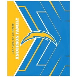 50x60 Fleece Blanket - Licensed with Glow - LA Chargers - NFL design