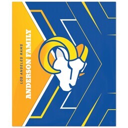 50x60 Fleece Blanket - Licensed with Glow - LA Rams - NFL design