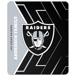 NFL 50x60 Sherpa Fleece Blanket with LV Raiders, Glow design