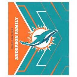 NFL 50x60 Mink Fleece Blanket with Miami Dolphins, Glow design