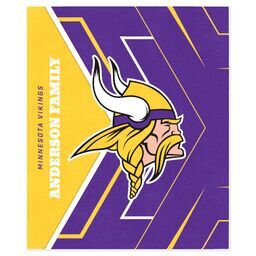 NFL 50x60 Mink Fleece Blanket with Minnesota Vikings, Glow design