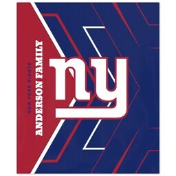 50x60 Fleece Blanket - Licensed with Glow - New York Giants - NFL design