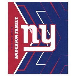 NFL 50x60 Mink Fleece Blanket with New York Giants, Glow design