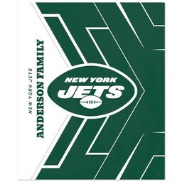 NFL 50x60 Fleece Blanket with New York Jets, Glow design