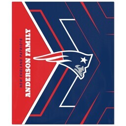 50x60 Fleece Blanket - Licensed with Glow - New England Patriots - NFL design