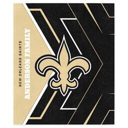 NFL 50x60 Mink Fleece Blanket with New Orleans Saints, Glow design