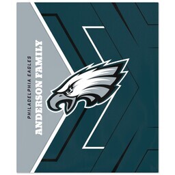 NFL 50x60 Fleece Blanket with Philadelphia Eagles, Glow design