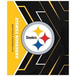 NFL 50x60 Fleece Blanket with Pittsburgh Steelers, Glow design