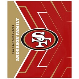 50x60 Fleece Blanket - Licensed with Glow - San Francisco 49ers - NFL design