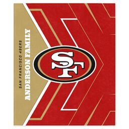 NFL 50x60 Mink Fleece Blanket with San Francisco 49ers, Glow design