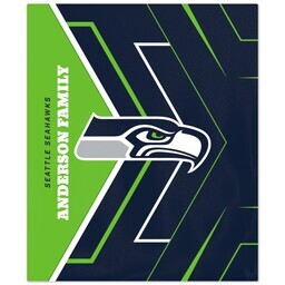 50x60 Fleece Blanket - Licensed with Glow - Seattle Sea Hawks - NFL design