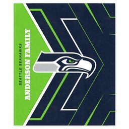 NFL 50x60 Mink Fleece Blanket with Seattle Sea Hawks, Glow design