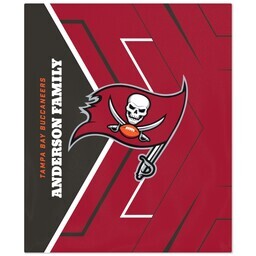 NFL 50x60 Fleece Blanket with Tampa Bay Buccaneers, Glow design