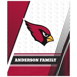 50x60 Fleece Blanket - Licensed with Diagonal Lines - Arizona Cardinals - NFL design