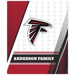 50x60 Fleece Blanket - Licensed with Diagonal Lines - Atlanta Falcons  - NFL design