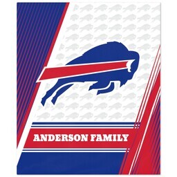 50x60 Fleece Blanket - Licensed with Diagonal Lines - Buffalo Bills - NFL design