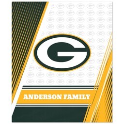 50x60 Fleece Blanket - Licensed with Diagonal Lines - Green Bay Packers - NFL design