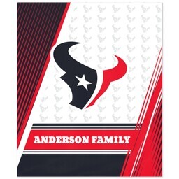 50x60 Fleece Blanket - Licensed with Diagonal Lines - Houston Texans - NFL design