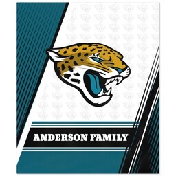 NFL 50x60 Fleece Blanket with Jacksonville Jaguars, Diagonal Lines design