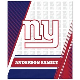 50x60 Fleece Blanket - Licensed with Diagonal Lines - New York Giants - NFL design