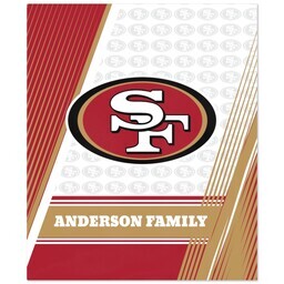 50x60 Fleece Blanket - Licensed with Diagonal Lines - San Francisco 49ers - NFL design