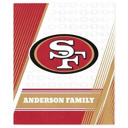 NFL 50x60 Mink Fleece Blanket with San Francisco 49ers, Diagonal Lines design