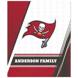 50x60 Fleece Blanket - Licensed with Diagonal Lines - Tampa Bay Buccaneers - NFL design