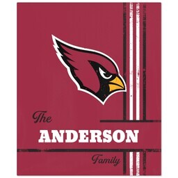 NFL 50x60 Fleece Blanket with Arizona Cardinals, Distressed Lines design