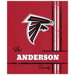 NFL 50x60 Fleece Blanket with Atlanta Falcons, Distressed Lines design