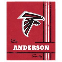 NFL 50x60 Mink Fleece Blanket with Atlanta Falcons, Distressed Lines design