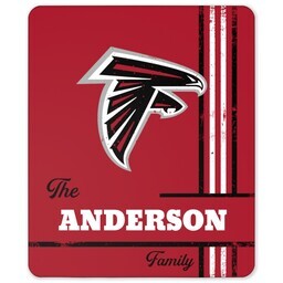 NFL 50x60 Sherpa Fleece Blanket with Atlanta Falcons, Distressed Lines design