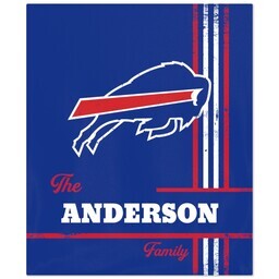 50x60 Fleece Blanket - Licensed with Distressed Lines - Buffalo Bills - NFL design