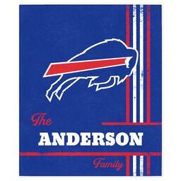 NFL 50x60 Mink Fleece Blanket with Buffalo Bills, Distressed Lines design