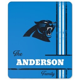 NFL 50x60 Sherpa Fleece Blanket with Carolina Panthers, Distressed Lines design