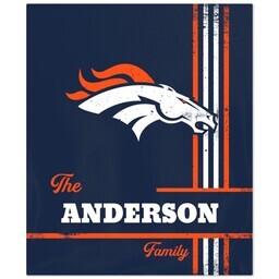 NFL 50x60 Fleece Blanket with Denver Broncos, Distressed Lines design