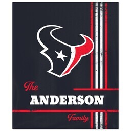 NFL 50x60 Fleece Blanket with Houston Texans, Distressed Lines design