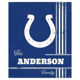 NFL 50x60 Mink Fleece Blanket with Indianapolis Colts, Distressed Lines design