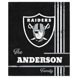 NFL 50x60 Mink Fleece Blanket with LV Raiders, Distressed Lines design