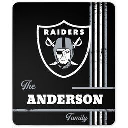 NFL 50x60 Sherpa Fleece Blanket with LV Raiders, Distressed Lines design