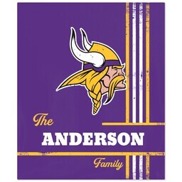 NFL 50x60 Fleece Blanket with Minnesota Vikings, Distressed Lines design